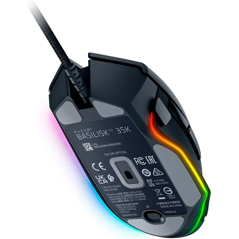 Razer - Basilisk V3 Optical Gaming Mouse with HyperScroll Tilt Wheel, Wired